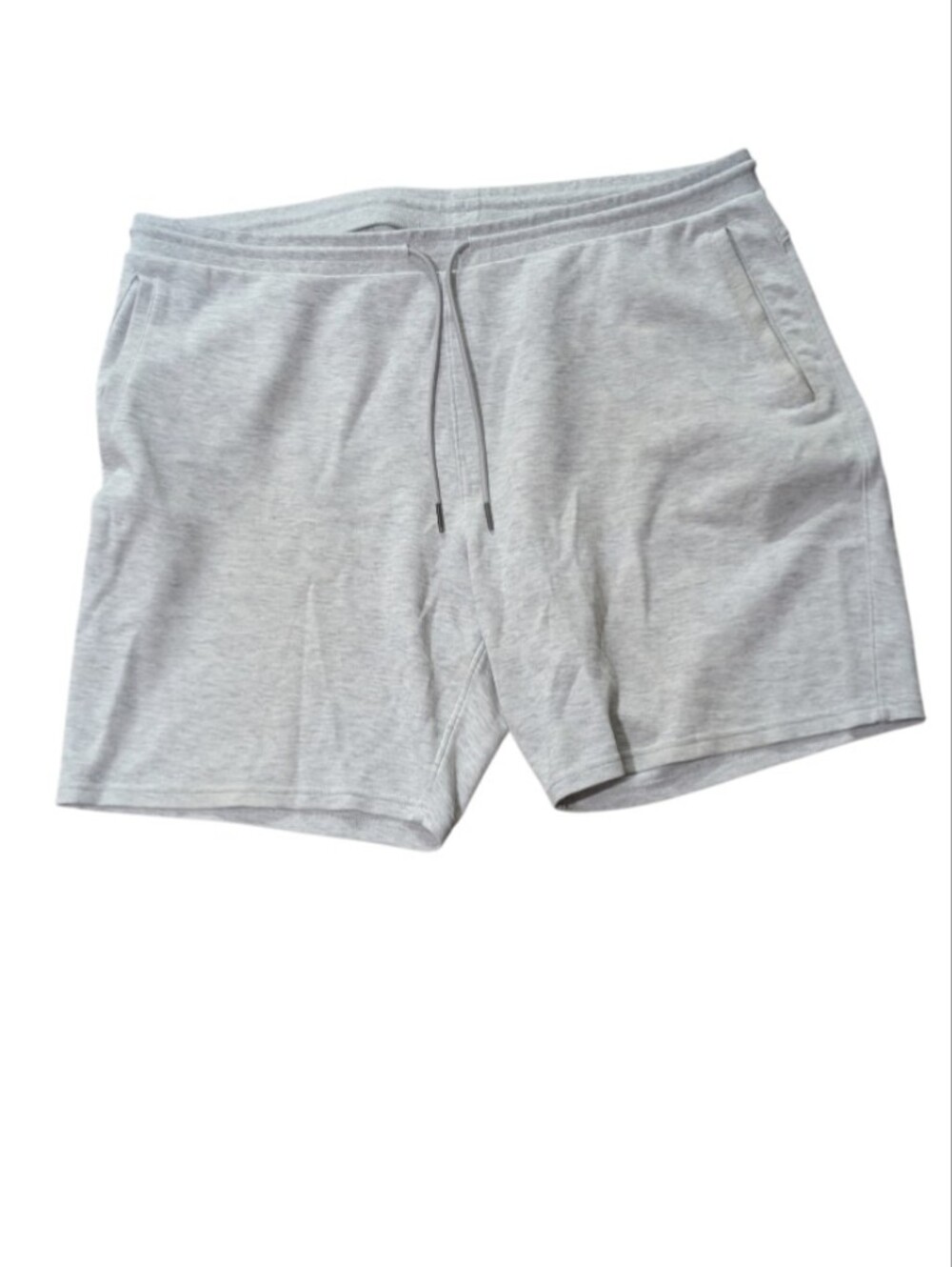 Express Men's Light Gray Athletic Shorts - Casual Drawstring Performance